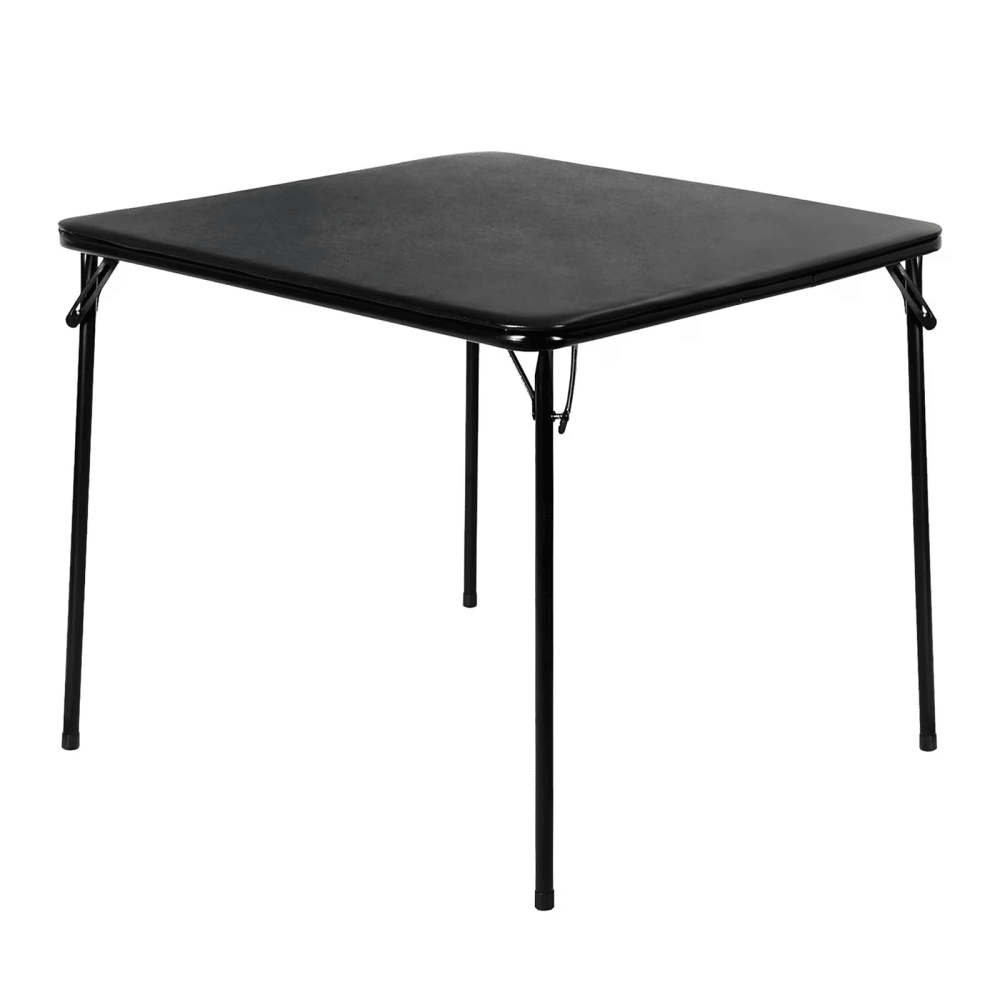 34" Folding Card Table, Square Portable Game Night Dining Table for Camping, Black (Shipment from Walmart)