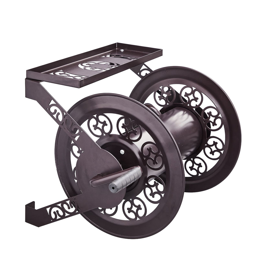 3/4 INCHx173FT Iron Garden Wall Mount Garden Hose Reel