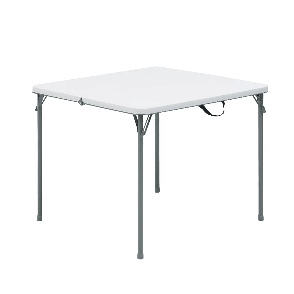 34" Square Resin Fold-in-Half Table, White (Shipment from Walmart)