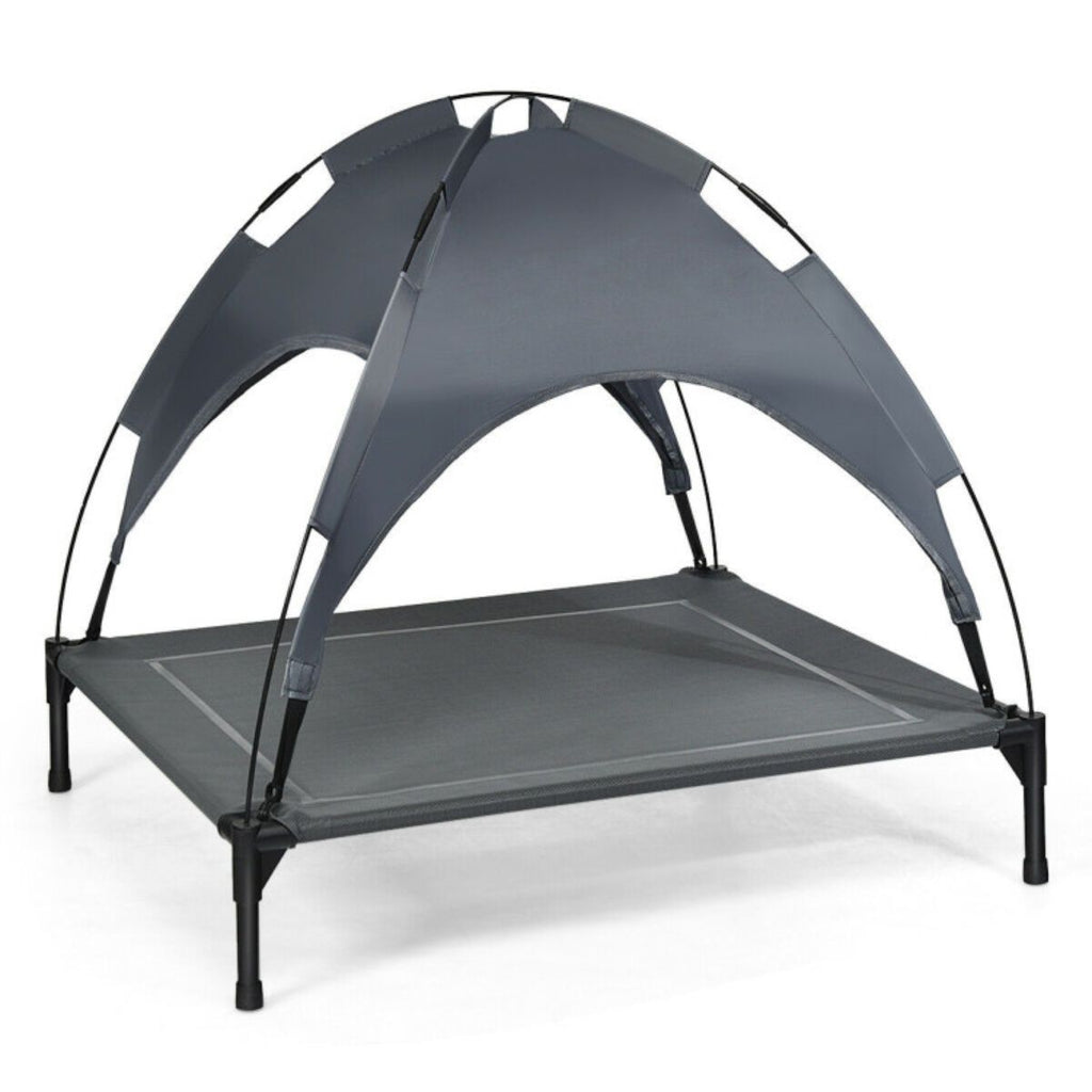 35.5" x 32" Dog Cot with UV Protection Canopy Shade