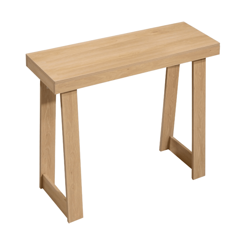 36-Inch Wooden Console Table, Sleek Rectangular Design for Entryways, Bedrooms, Living Rooms, and Hallways, Simple Assembly, Burlywood Finish