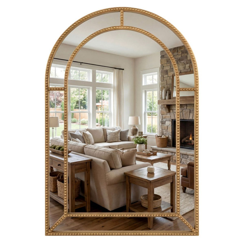 36x24 Inch Decorative Wall Mirror with Sturdy Metal Frame, Modern Accent Mirror for Bathroom Hallway Fireplace