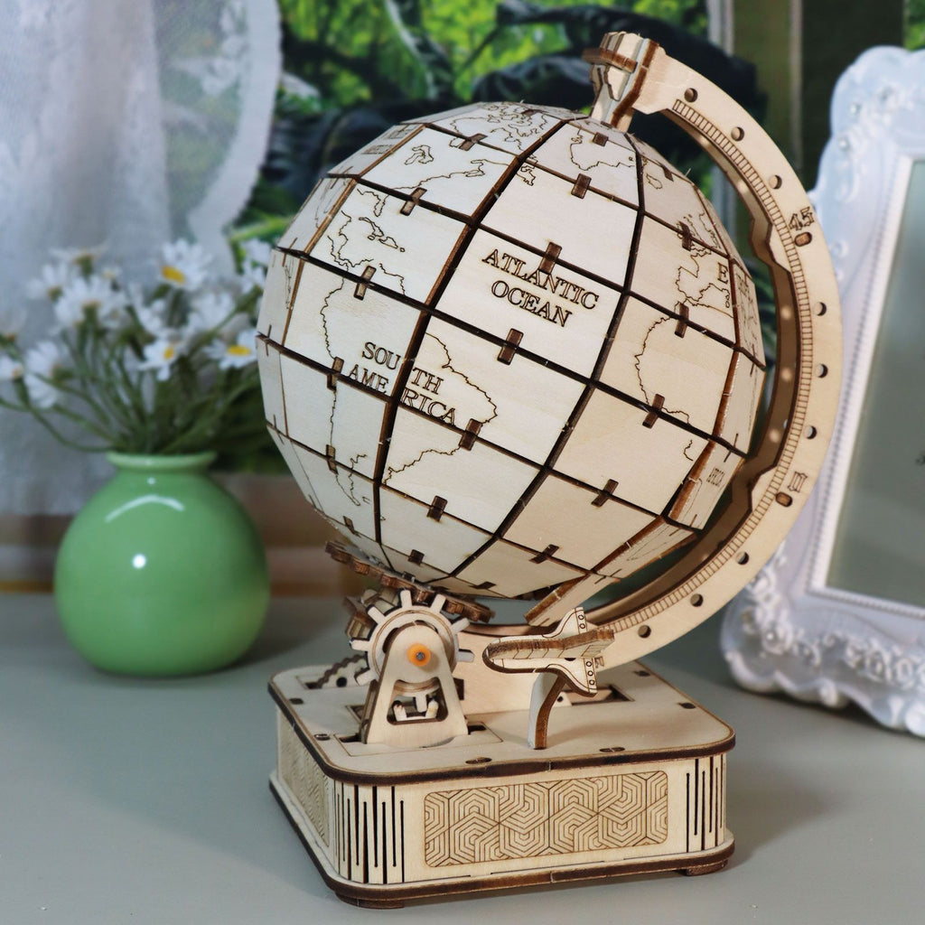 3D Wooden Puzzle Globe. Model kits DIY Crafts Handmade Christmas Gifts