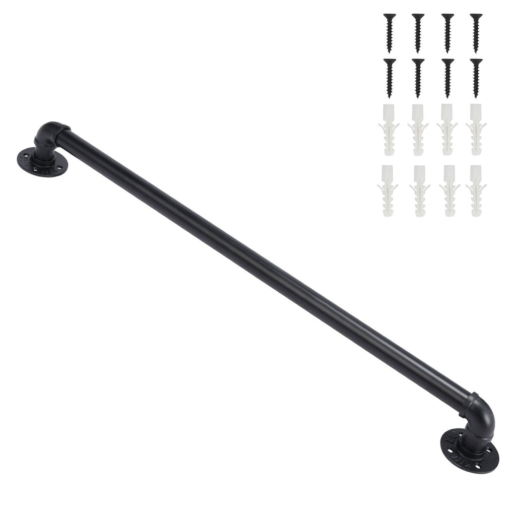 3FT iron courtyard stair handrail black