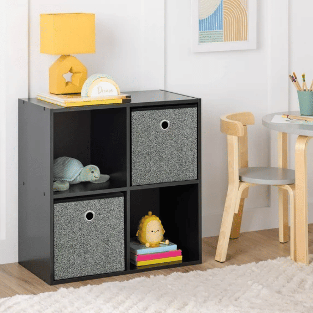 4 Cube Storage Organizer, Black (Shipment from Walmart)