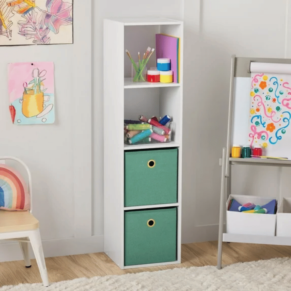 4 Cube Vertical Storage Organizer, White(Shipment from Walmart)