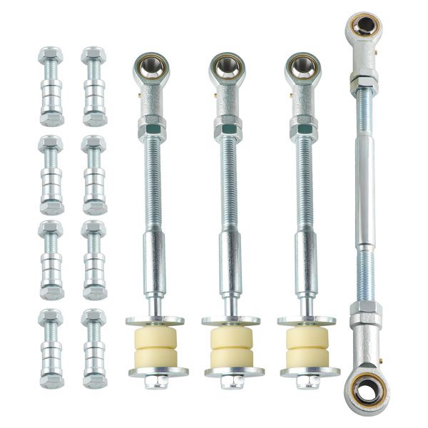 4 Front & Rear Adjustable Sway Bar Link Kits For Nissan Patrol GU Y61 2"-8" Lift