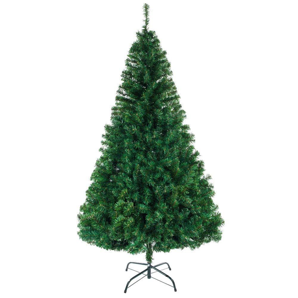 4 FT Artificial Christmas Tree, Unlit Christmas Pine Tree with 230 Branch Tips and Sturdy Metal Stand for Office Home Store Party Holiday Decor, Green