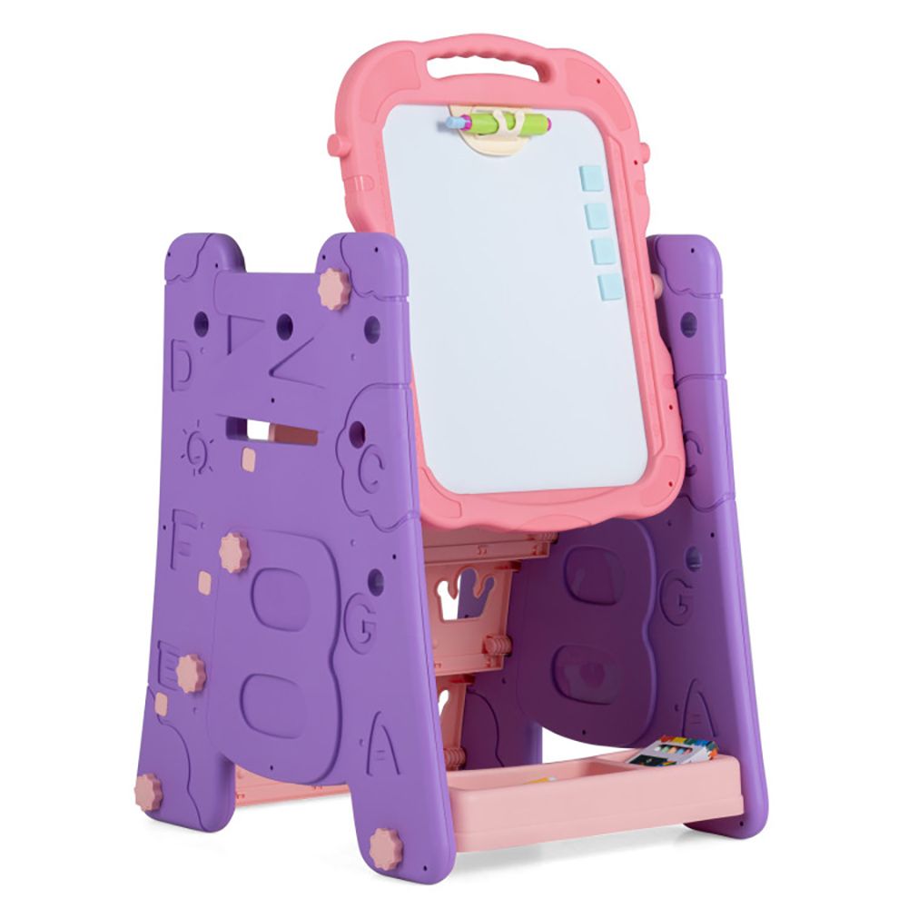 4 in 1 Art Easel for Kids with Double Sided Magnetic Board