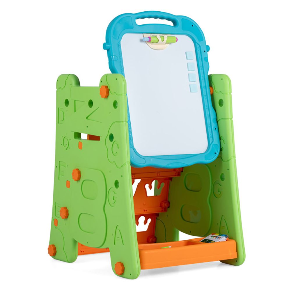 4 in 1 Art Easel for Kids with Double Sided Magnetic Board