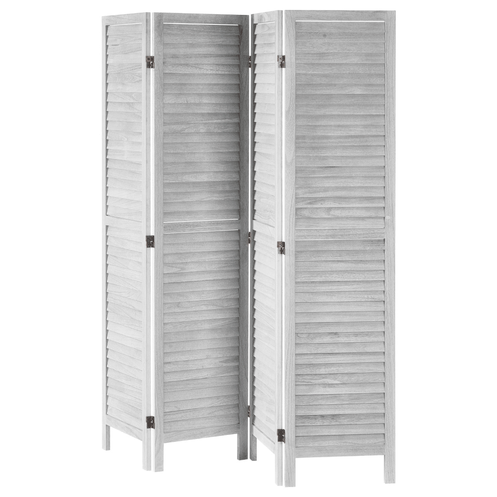 4-Panel Wooden Room Divider, Folding Screen Panels, 66.9*63.8 Inches Partition, Portable Decorative Screen for Room Separation inHome, Office, Restaurant, and Bedroom (Shipment from Walmart)