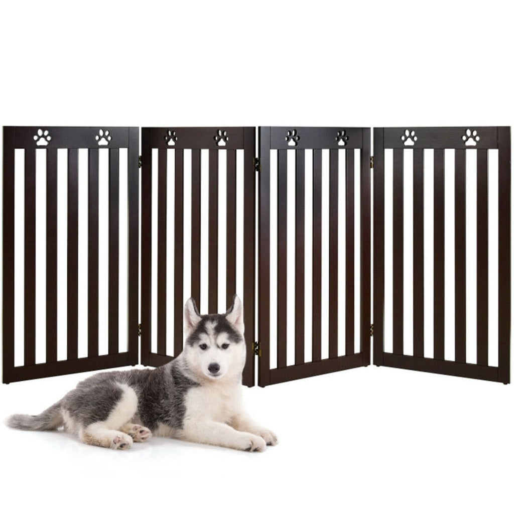4 pieces Brown pet door with 360° hinge