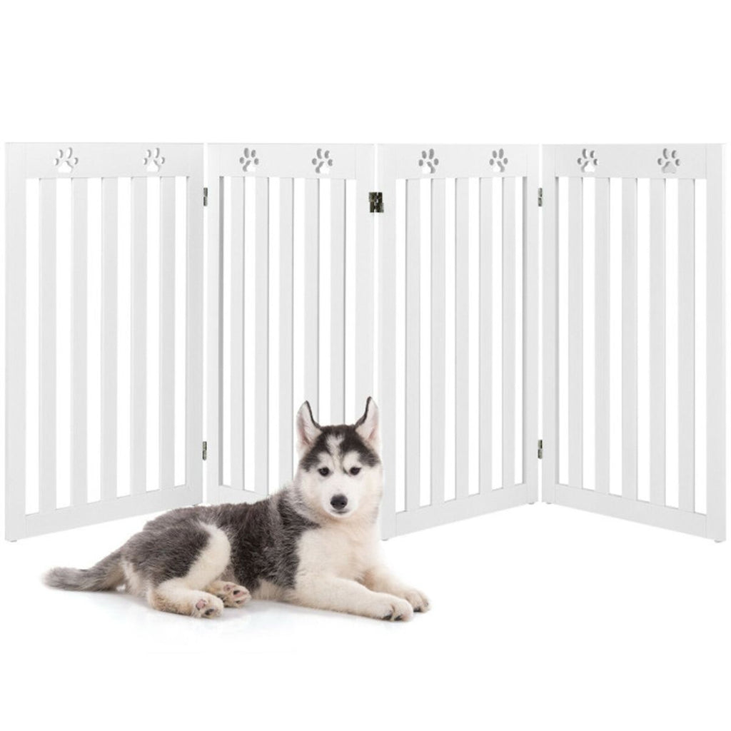 4 pieces White pet door with 360° hinge