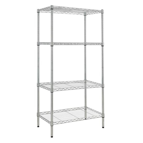 4-Shelf Adjustable Wire Shelving Unit Chrome