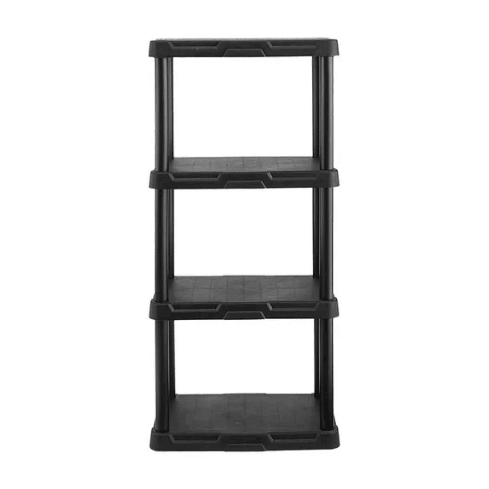 4-Shelf Plastic Storage Shelf, Black, 22" W x 14" D x 47" H(Shipment from Walmart)