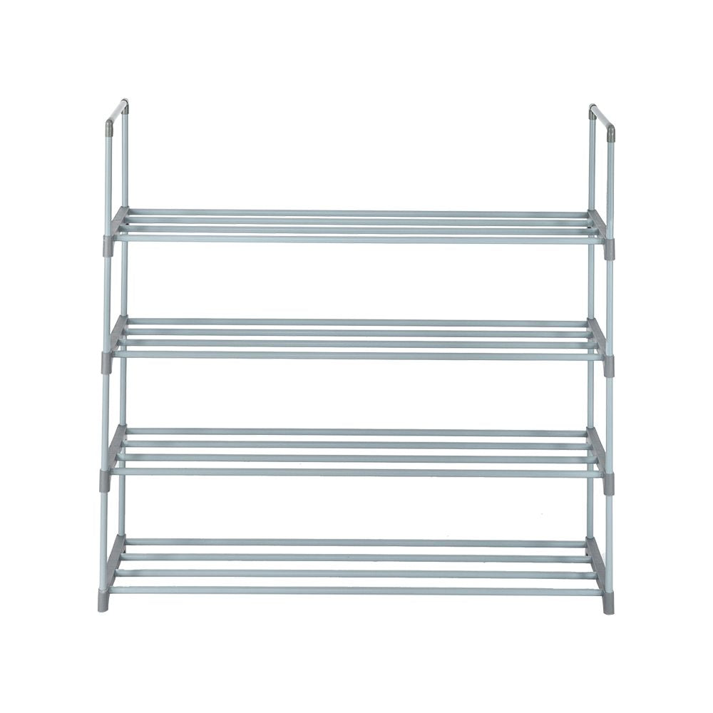 4 Tiers Shoe Rack Shoe Tower Shelf Storage Organizer For Bedroom, Entryway, Hallway, and Closet Gray Color