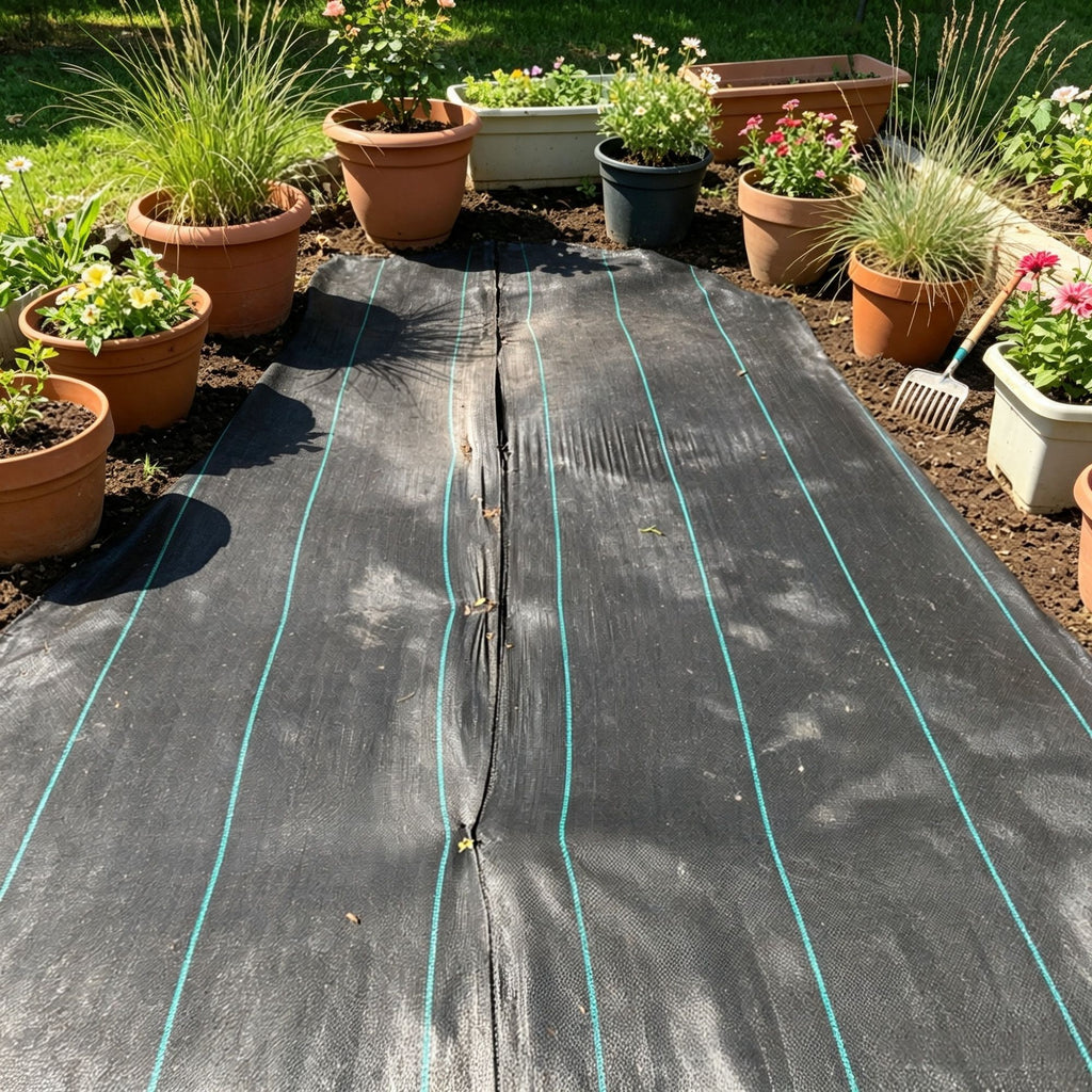 4 x 100FT Weed Barrier Landscape Fabric, Heavy Duty Woven PP Weed Control Fabric, Geotextile Ground Cover for Garden, Driveway & Landscaping, Black