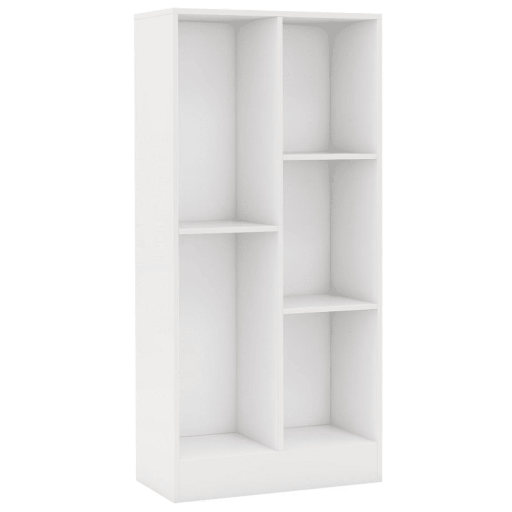 41 Inches 5-Cube Floor Bookcase with 2 Anti-Tipping Kits White, 19.5" x 9.5" x 41" - OpenStorageDisplay RackforHomeOffice