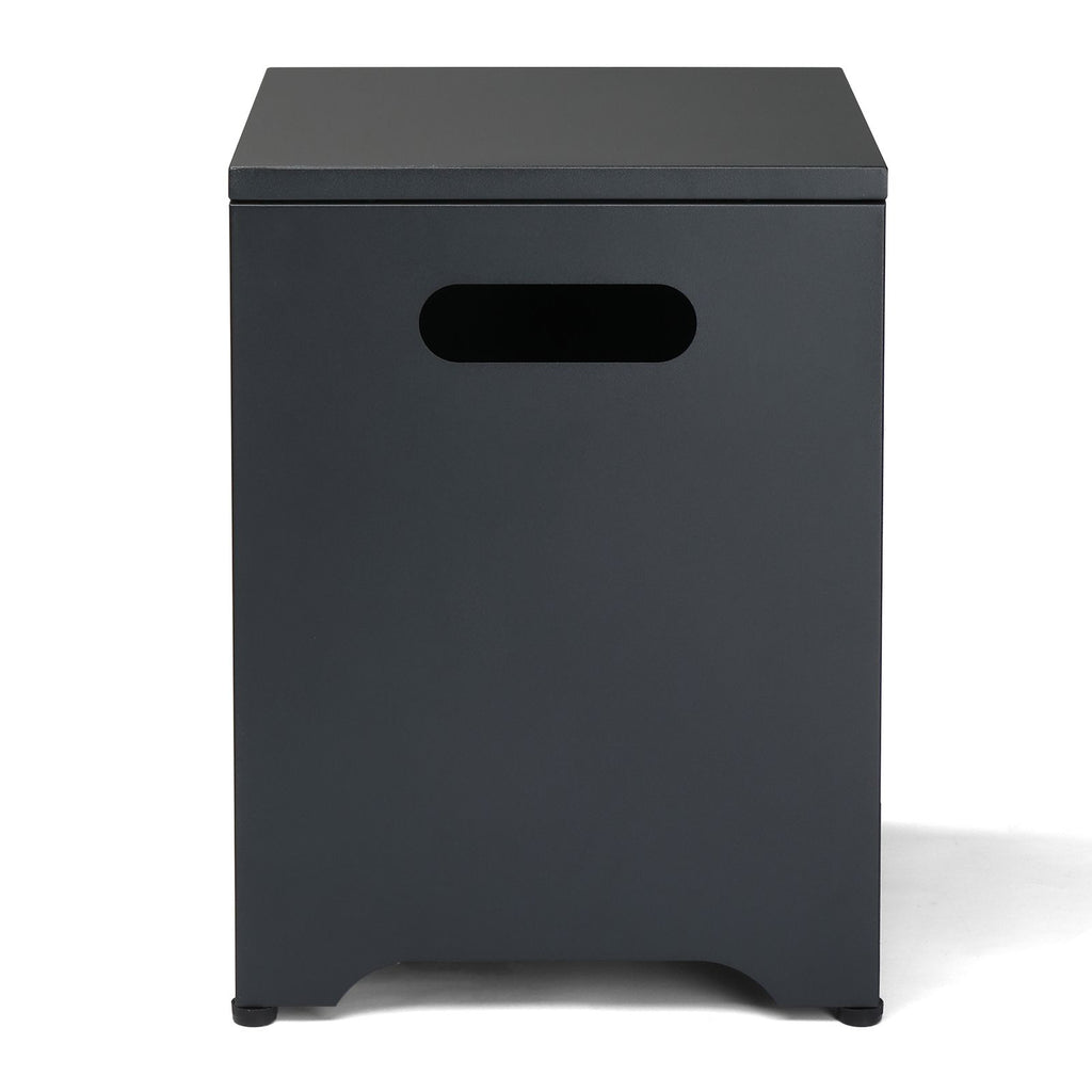 41*41*53.5cm Square Black Gas Storage Garden Iron Side Table