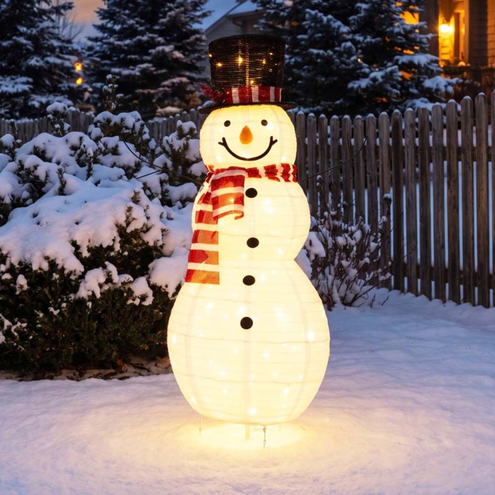 4.2 ft Lighted Christmas Snowman Decoration