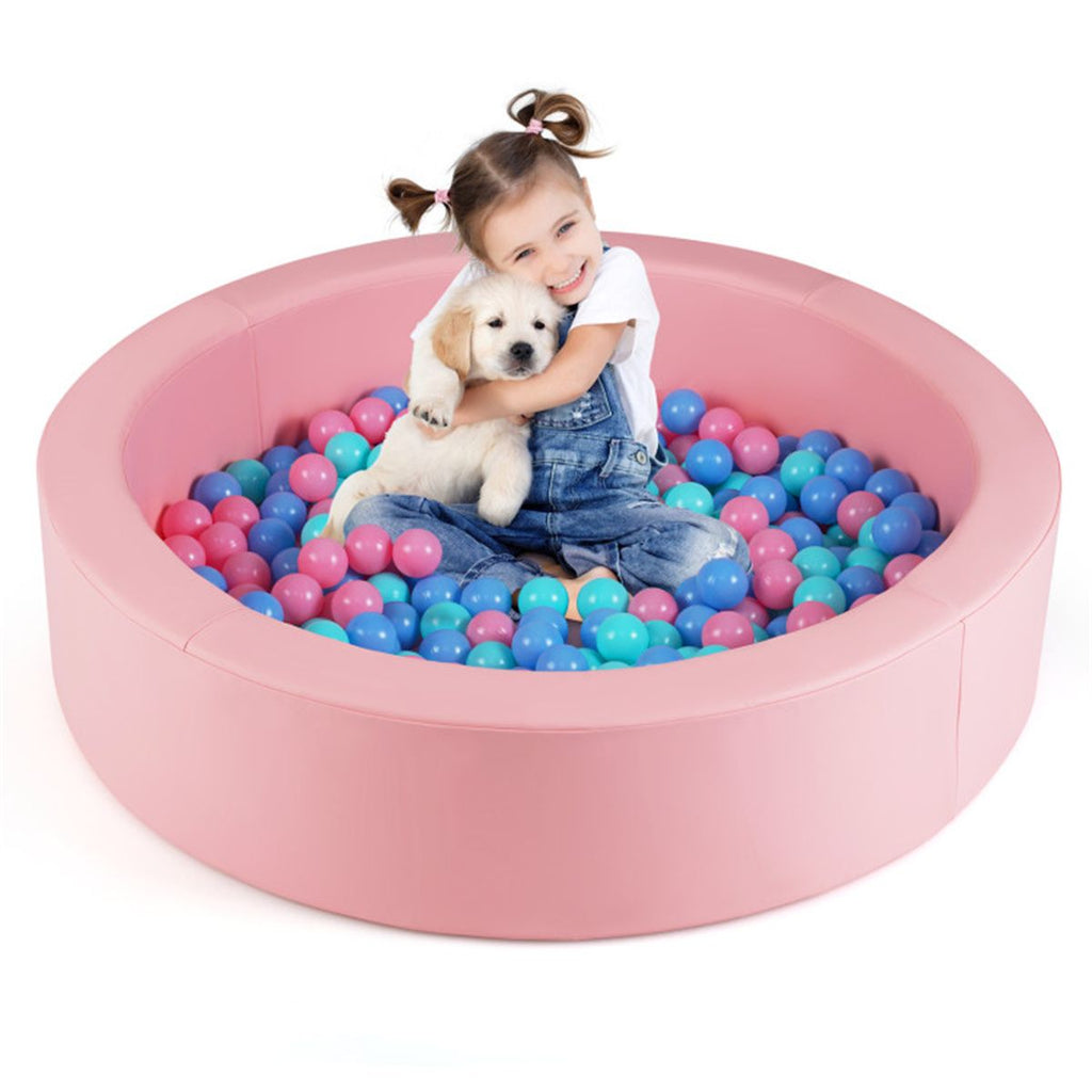 42 Inch Kids Round Foam Ball Pits with 25D Sponge Filling and Washable PU Cover
