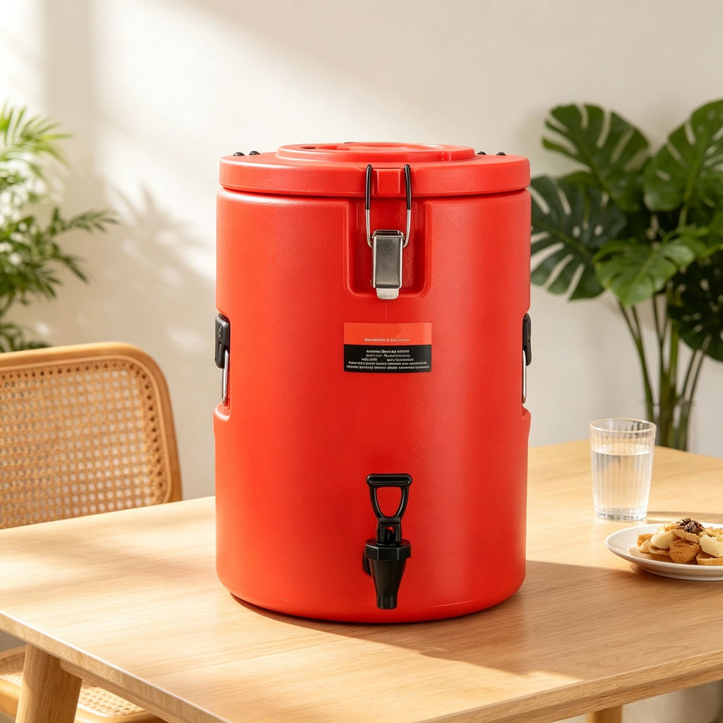 4.5 Gallon Stainless Steel Insulated Beverage Dispenser, Thermal Hot & Cold Drink Server with Spigot Handle, Food-grade, for Restaurant & Drink Shop