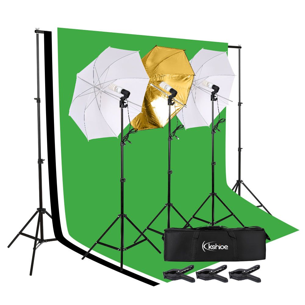 45W Photo Photography Umbrella Lighting Kit Studio Light Bulb Non-Woven Fabric Backdrop Stand(Do Not Sell on Amazon)