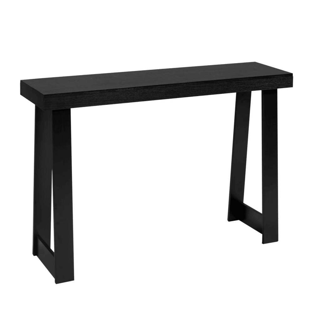 46-inch Console Table, Modern Wooden Desk for Behind the Couch, Rectangular Entryway Table, Narrow Long Accent Stand for Hallway, Bedroom, Living Room, or Foyer, Simple Assembly, Black