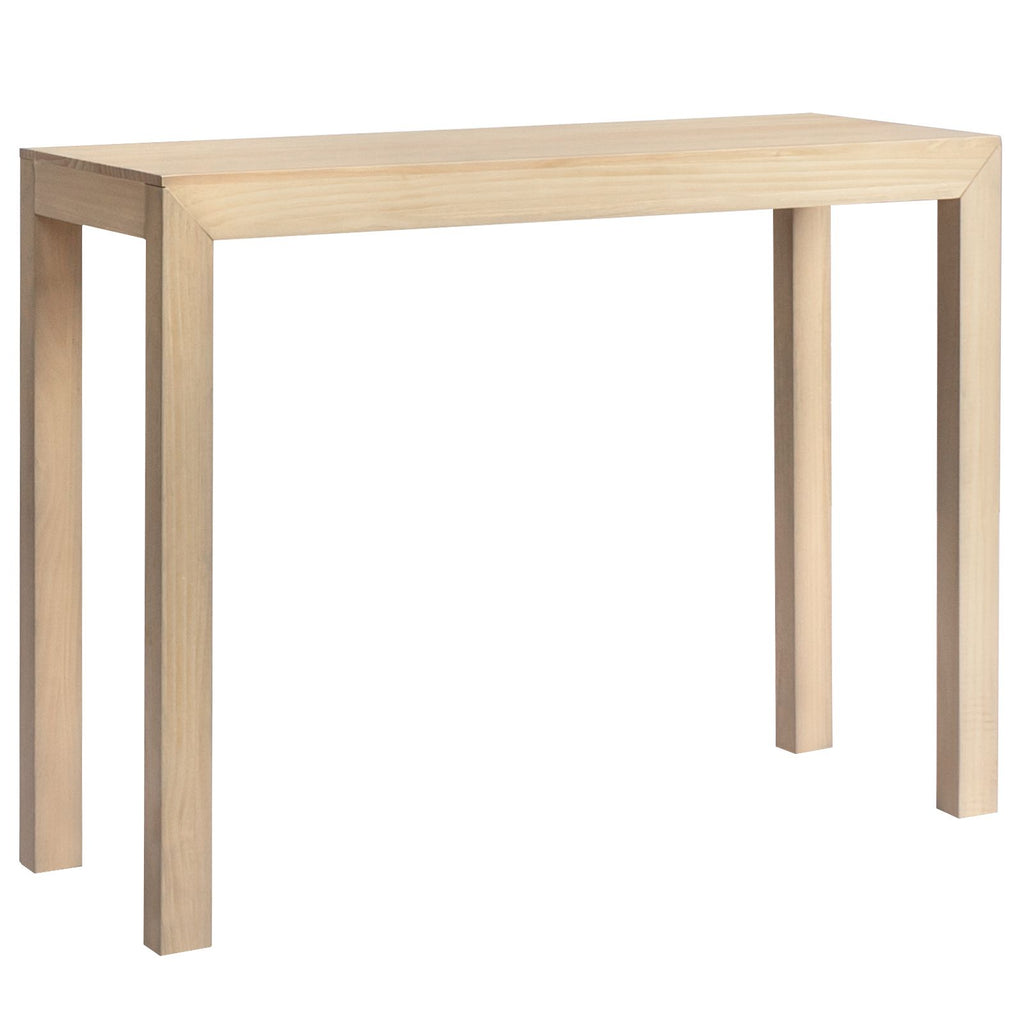 46 inch Pinewood Entryway Table, Console Table Entrance Table, Narrow Sofa Table for Living Room Entryway Hallway, Natural Wood