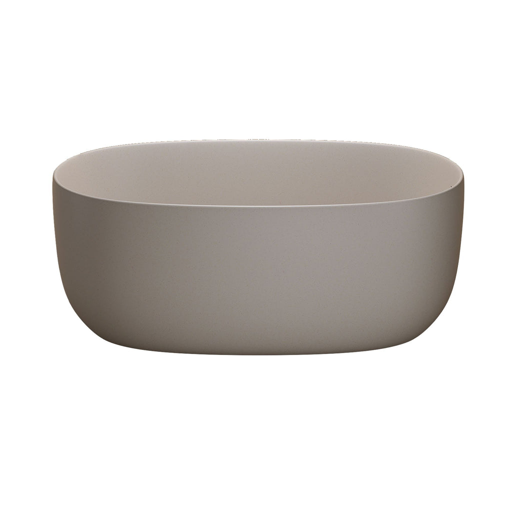 47'' Freestanding Bathtub Resin Stone Soaking Bathtub Solid Surface Modern Tubs with Overflow and Pop-up Drain