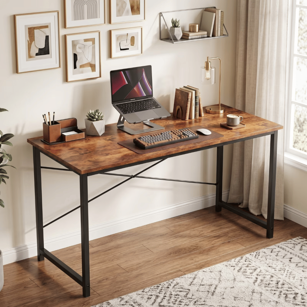 47 Inch Computer DeskHomeOffice Writing Study Desk GamingTableRustic Brown