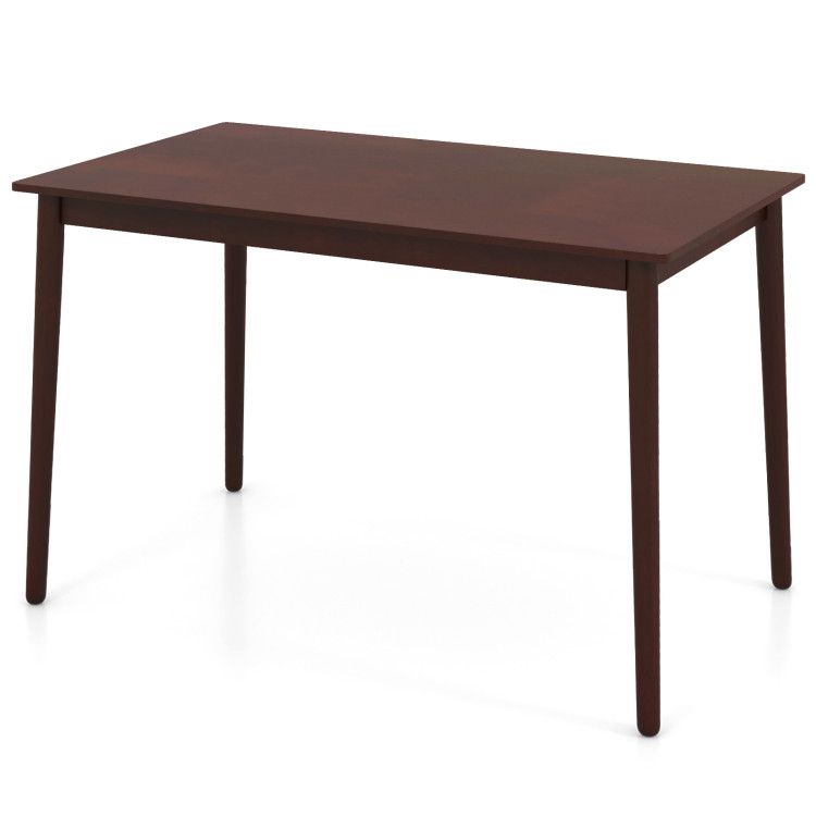48 Inches Mid Century Dining Table for 4 with Rubber Wood Legs