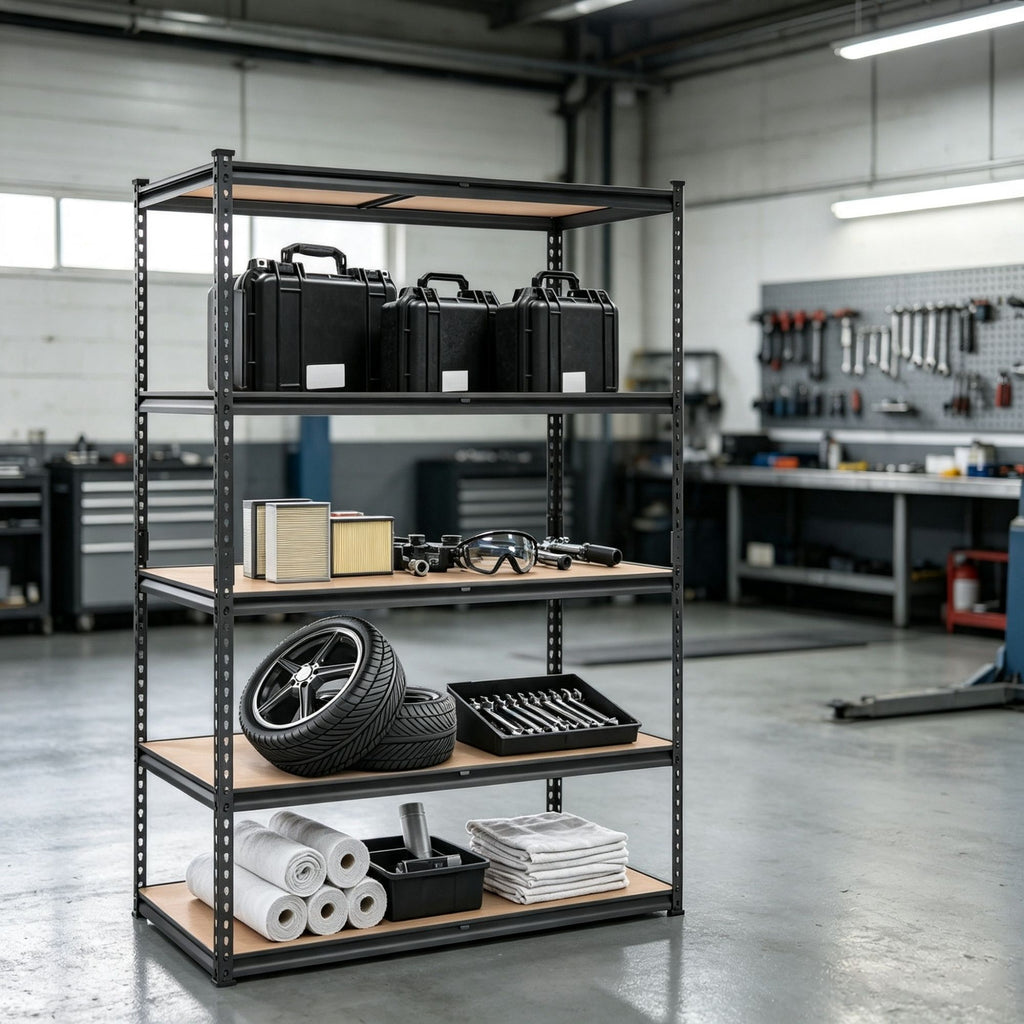 48" L x 24" W x 72" H Heavy Duty Garage Shelves, 5-Tier Adjustable Utility Rack with 2000 lbs Capacity