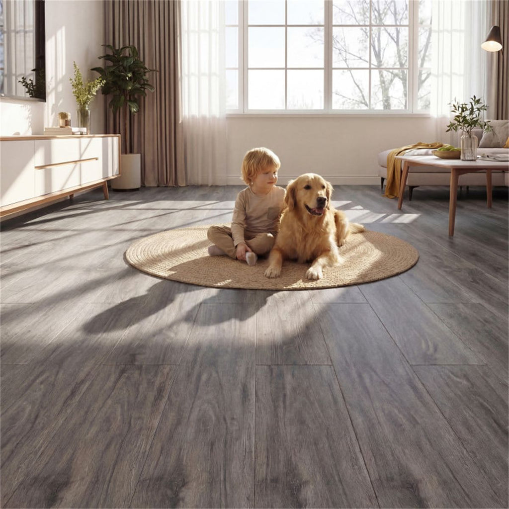 48-Pack Wood Look Vinyl Plank Flooring, 36 Sq.Ft Waterproof PVC Floor Tiles for Home- Gray