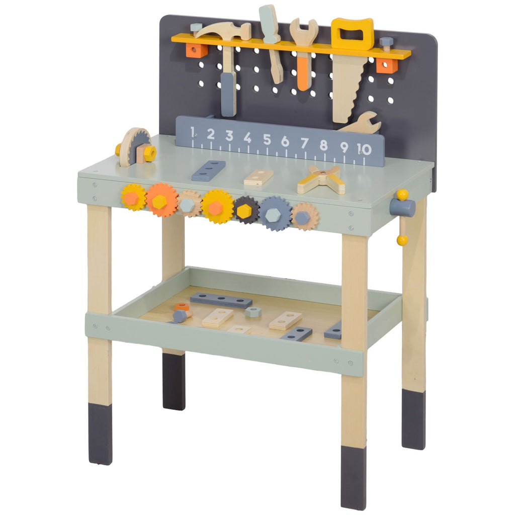 49 Piece Children Tool Set, Kids Tool Bench for Ages 3-6 Years, Light Blue