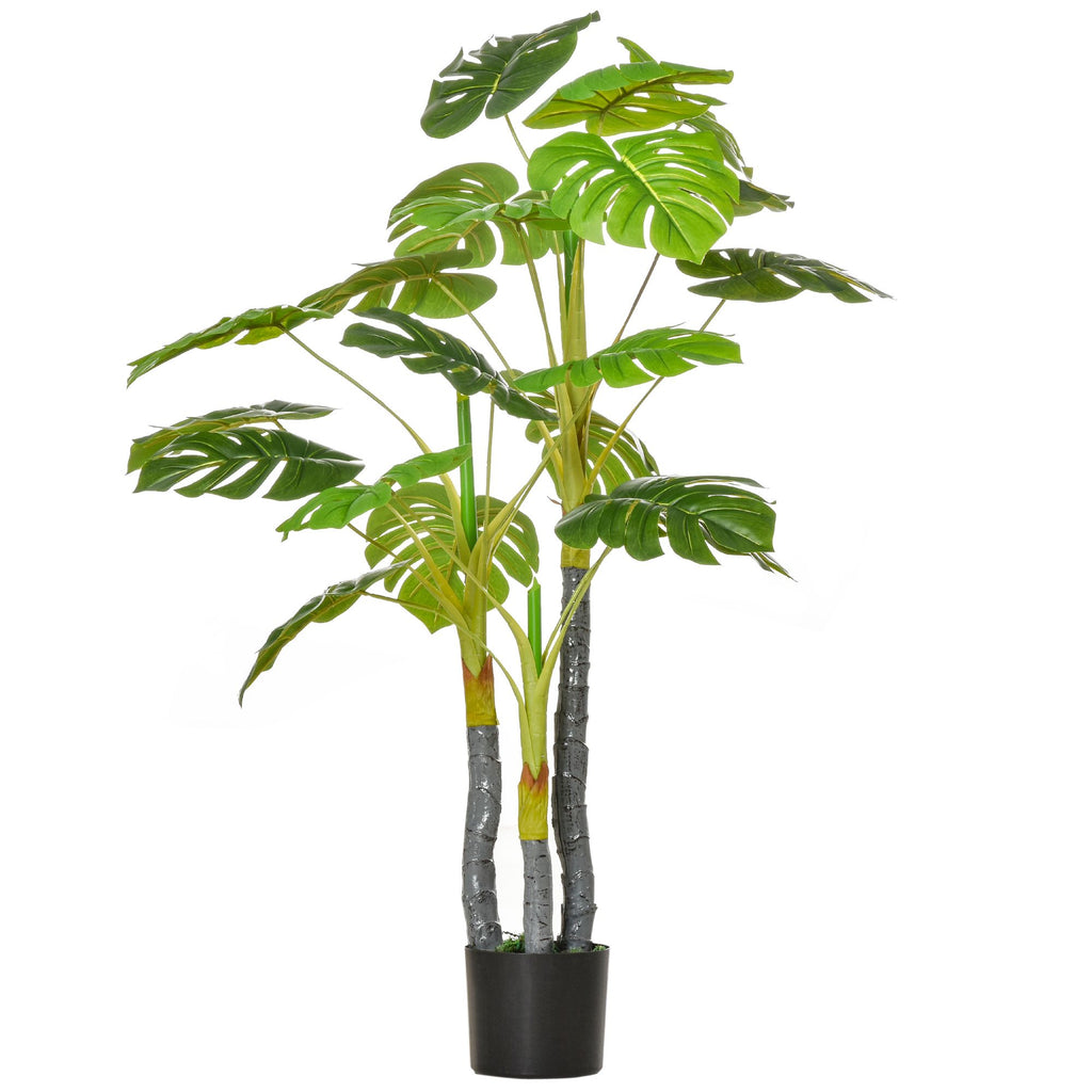 4ft Artificial Monstera Tree, Fake Tropical Split Leaf Plant for Indoor or Outdoor Décor