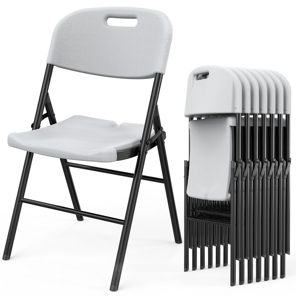 4pcs 47*54*84cm Garden Plastic Folding Chair White