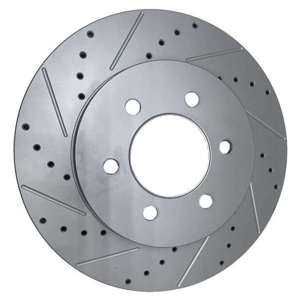 4WD Front Drilled Rotors Brake Pads for 2004-2008 Ford F-150 Lincoln Mark TL