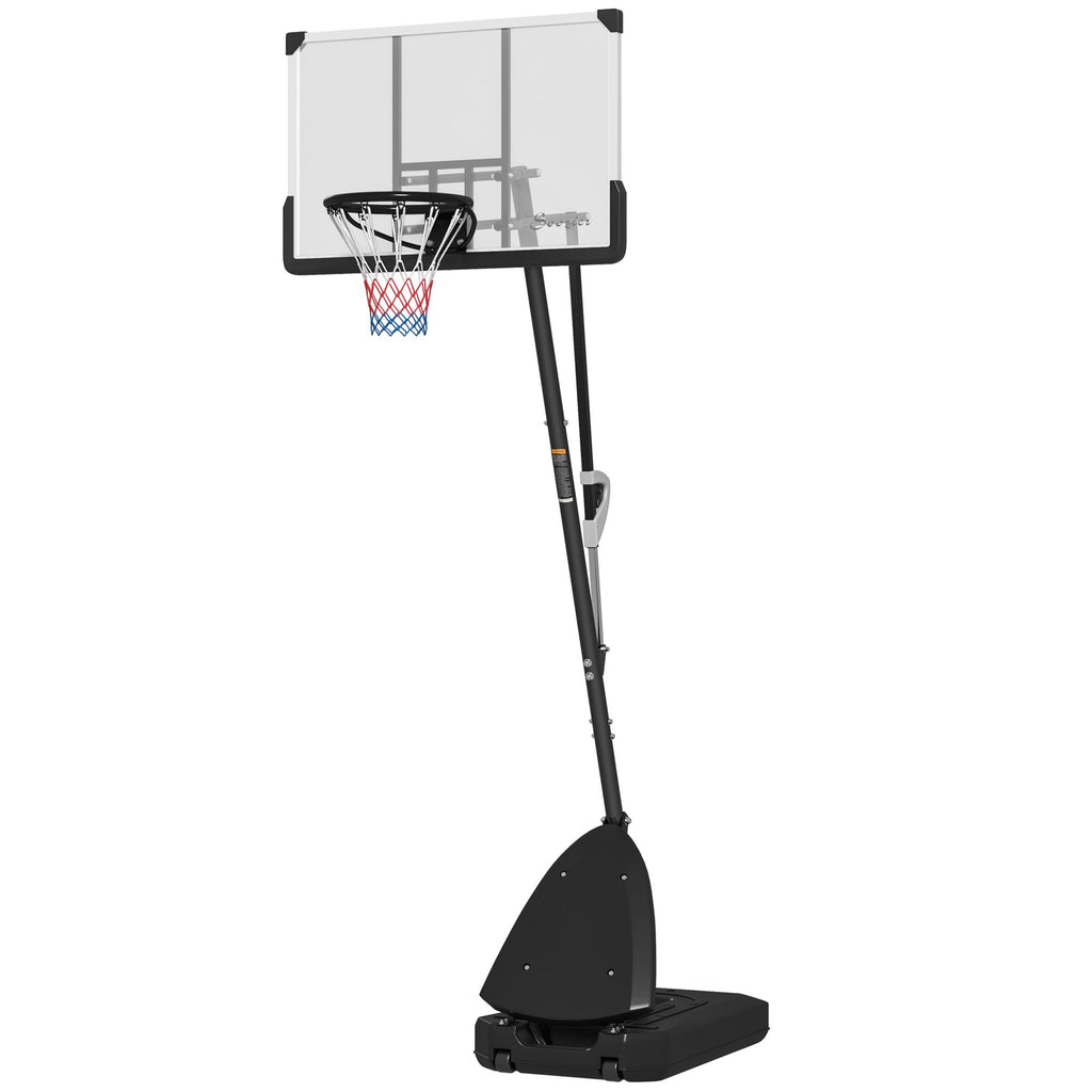 5-10' Basketball Stand, Freestanding Basketball System with 44" Shatterproof Backboard, Rebound System and Wheels