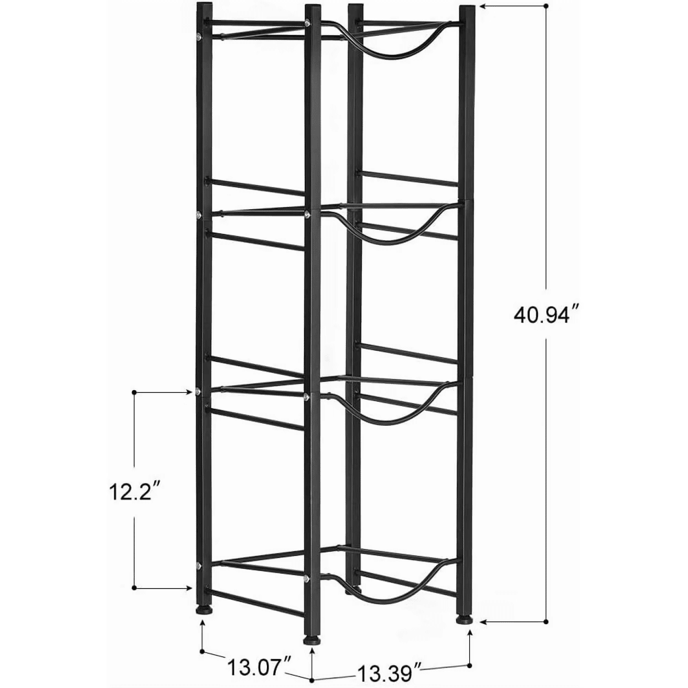 5 Gallon Water Jug Holder Water BottleStorageRack, 3 Tiers, Black