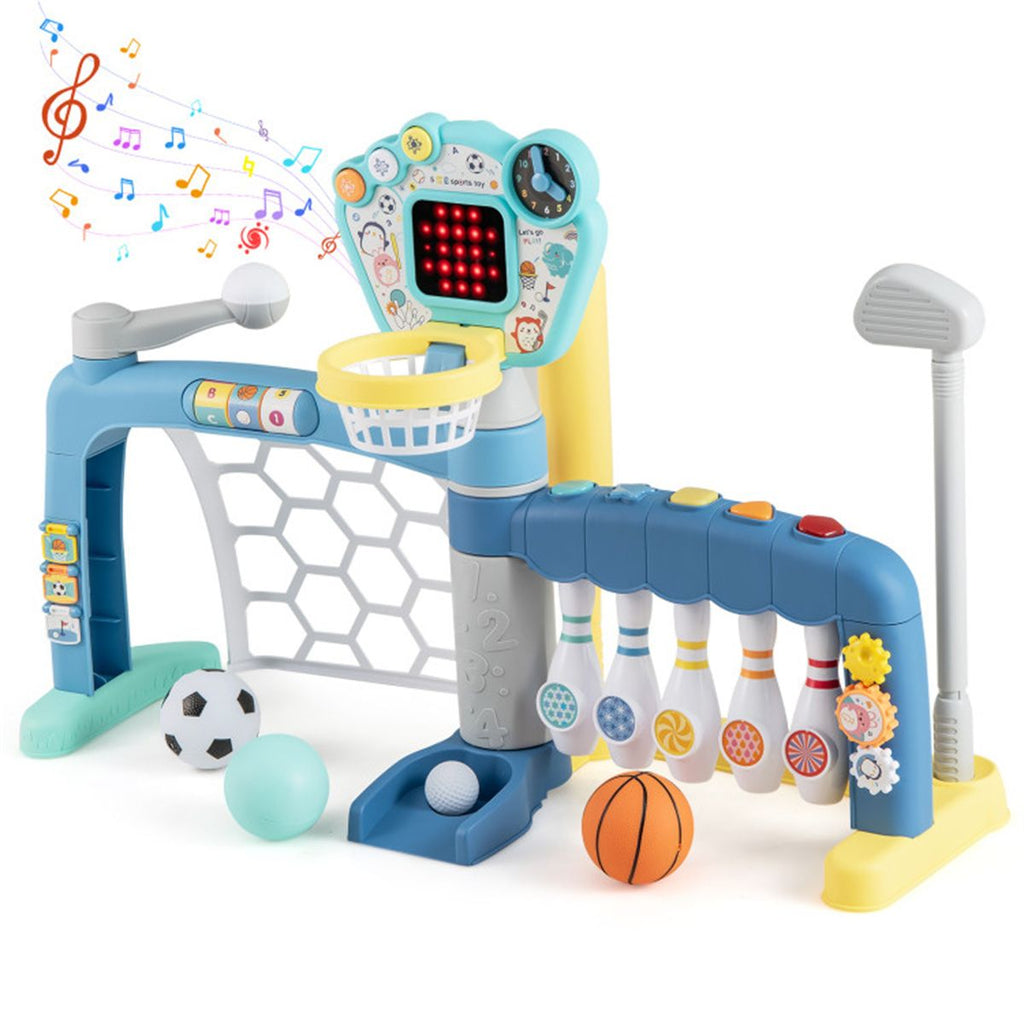 5 in 1 Toddler Sports Activity Center with Basketball Hoop Soccer Golf, 18 Months+