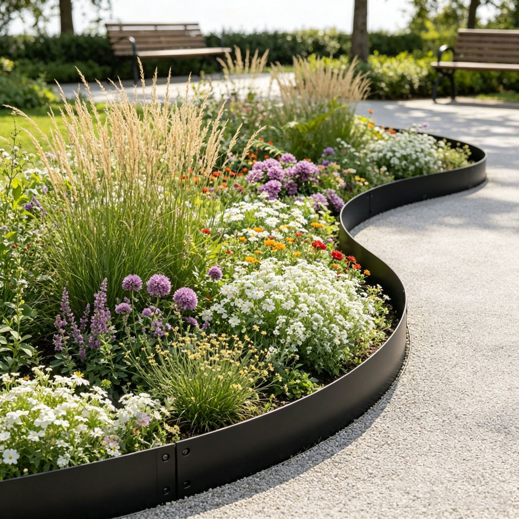 5-Pack Black Steel Landscape Edging (39" x 4") with Rust-Resistant Finish