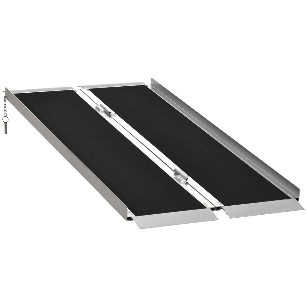 5' Skidproof Portable Wheelchair Ramp for Home, Steps, Doorways, Carpeted Foldable Handicap Ramp, Threshold Ramp