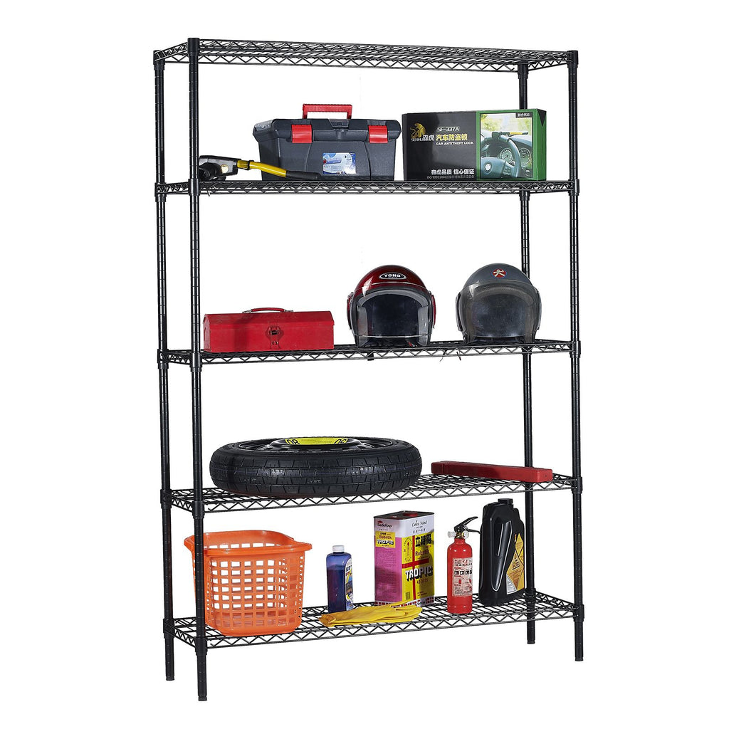 5-Tier Adjustable Storage Shelving Unit Black RT
