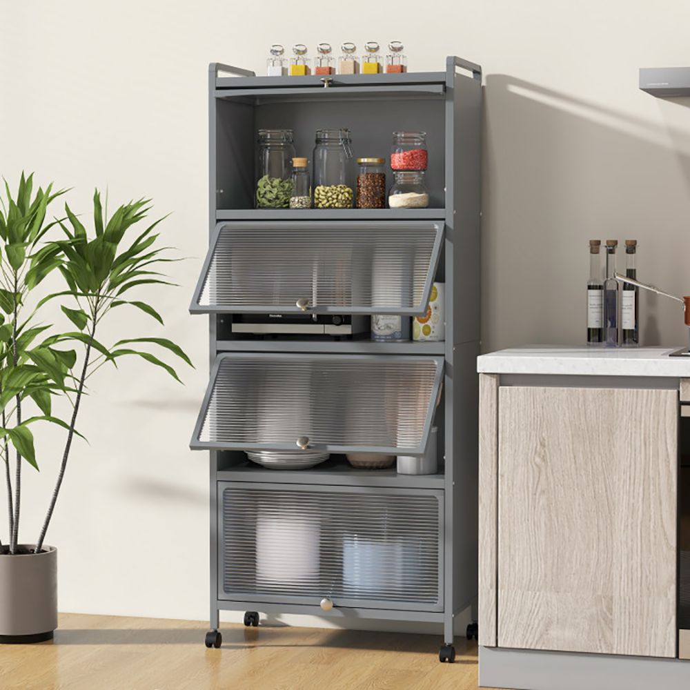 5-Tier Kitchen Baker's Rack with Flip-up PC Doors