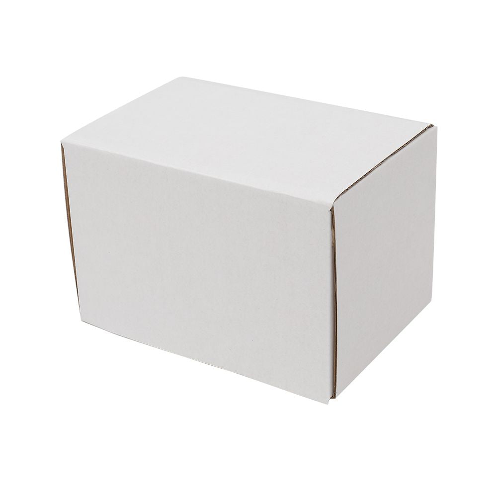 50 Corrugated Paper Boxes 6x4x2 "(15.2 * 10 * 5cm) White Outside and Yellow Inside
