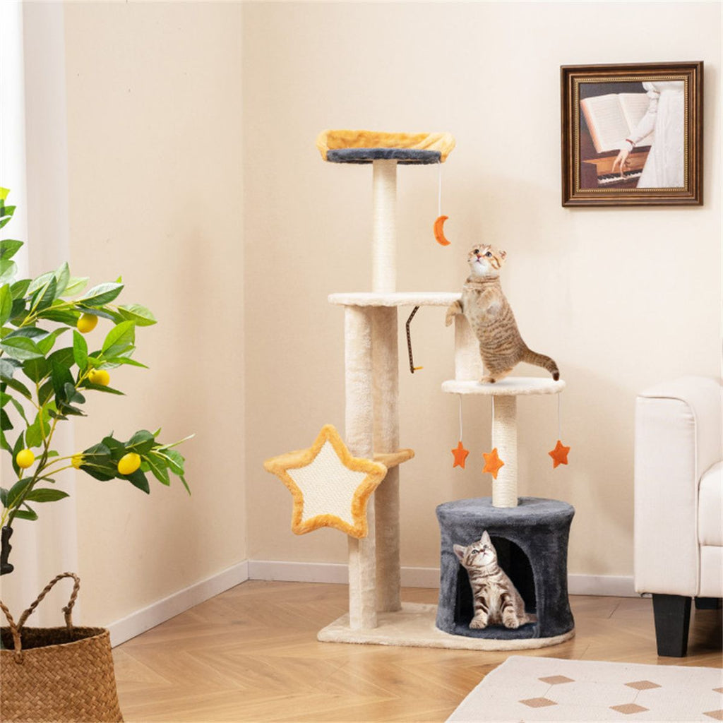 50' H Cat tree with sisal grab post and board