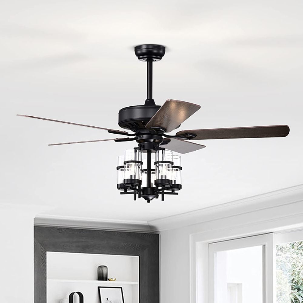 50 Inch Noiseless Ceiling Fan Light with Explosion-proof Glass Lampshades