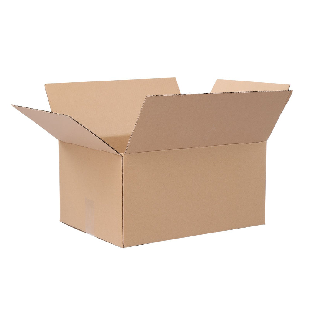 50 pieces, 16" x 12" x 8" (40.6x30.5x20.3cm) thickness 3mm corrugated cardboard box, brown paper color