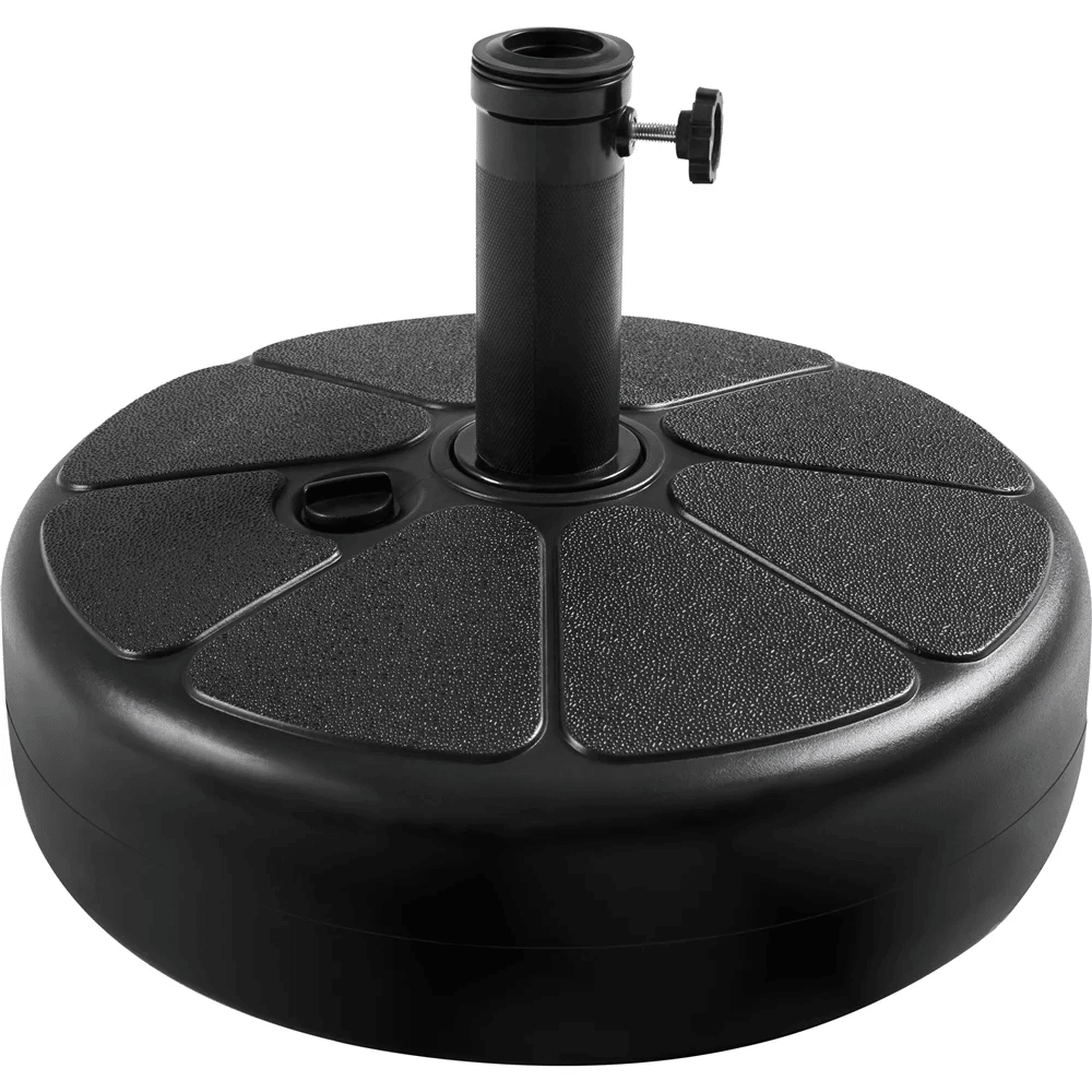50lbs Water Filled Plastic Umbrella Base Stand, Black